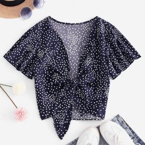 zaful cropped blouse